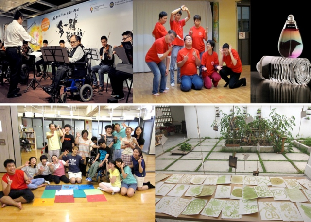 Photo collage of Training for Artists with Disabilities workshops