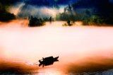 李鑒泉攝影作品《輕舟搖蕩水雲間》