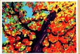 廖東梅繪畫作品《柿子樹》