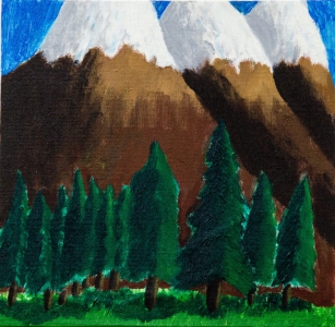 王瀚緣油畫布本作品《挪威的森林》